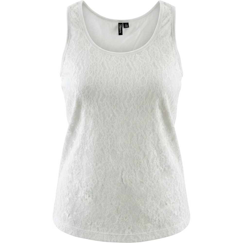 Relativity‎ Lace Tank Top Womens Petite Large White Floral Romantic NWT